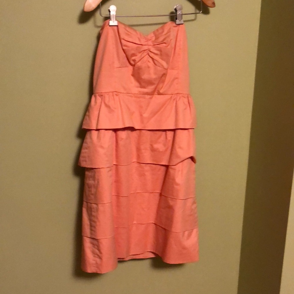 Strapless Coral Dress